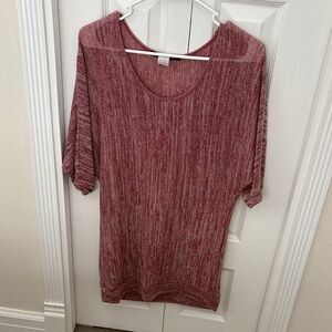 Women's Red Knit Top
